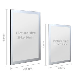 Signalétique en <span class=keywords><strong>ardoise</strong></span> personnalisable en gros, cadre ouvert en aluminium, résistante aux UV, pour les espaces publics intérieurs et les expositions - Product Image 6