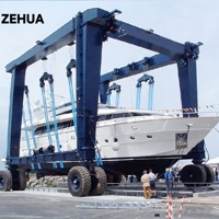 Pont roulant mobile pour bateaux Marina, 100 tonnes, sur pneus en caoutchouc, pour la manutention des yachts et des navires
