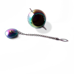 Infuseur à thé en acier inoxydable or Rose de haute qualité, rond en métal, en forme de théière, porte-boule - Product Image 5