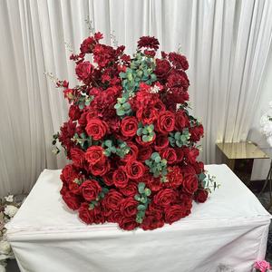 Centrotavola Classico Rosso IFG in Offerta, Altezza 75 cm Larghezza 50 cm, Composizione Floreale per Matrimoni e Ristoranti - Product Image 4