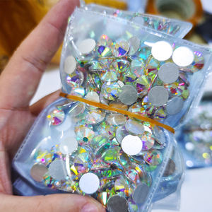 Стразы SS40 без термофиксации, черные, с эффектом AB, стеклянные, для украшений - Product Image 3