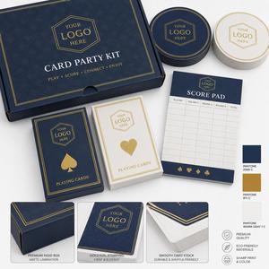 Set de Regalo Personalizado de Cartas de Juego con Portavasos y Caja de Almacenamiento con Marca para Actividades Grupales - Product Image 4