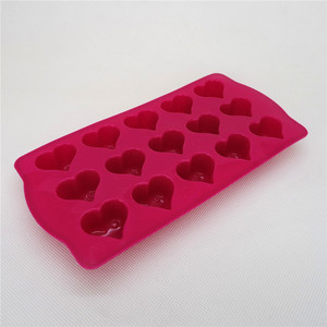 Nhà Máy Biểu Tượng Tùy Chỉnh Thân Thiện Với Môi Silicone <span class=keywords><strong>Ice</strong></span> <span class=keywords><strong>Cube</strong></span> Khay Hình Trái Tim Sô Cô La Bánh Khuôn - Product Image 3