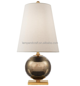 Lampe de table en verre doré pour chambre d'hôtel, salon, chambre à coucher, bureau - Product Image 1