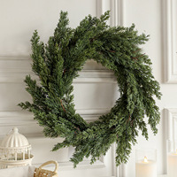 Guirlande de verdure artificielle réaliste en pin, couronne de Noël artificielle, guirlande de verdure artificielle au toucher réel pour cheminée