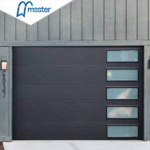 <span class=keywords><strong>Portes</strong></span> <span class=keywords><strong>de</strong></span> garage contemporaines automatiques en acier et plexiglas trempé Master Well, en promotion, pour les maisons résidentielles - Product Image 1