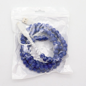 สายชาร์จโทรศัพท์แบบลูกปัด 4-in-1 น่ารัก สไตล์เนิร์ด หลากสี ใส พร้อมที่ชาร์จในรถ - Product Image 4