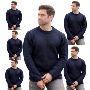 Pull en laine polyvalent pour hommes et femmes, tricoté sur mesure, à manches longues, pour tenues décontractées et collections d'hiver en gros - Product Image 1