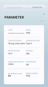 Hydropulseur dentaire portable USB étanche pour usage domestique avec grand réservoir d'eau pour une utilisation en extérieur - Product Image 5