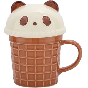 Cute Cartoon Animal Design Ice-Cream Cone <strong>Mug</strong> Lid High-Style Creative Breakfast Cup for Home Use Ceramic <strong>Mug</strong> for <strong>Childrens</strong> - Product Image 5