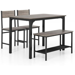 Cross-border multifunctional modern minimalist bench and dining <b>table</b> set combination for small apartments, restaurants, and - Product Image 5