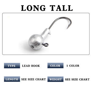 Anzuelo de pesca con cabeza de jig XY-513 de 3.5g a 19g, señuelo para lubina, anzuelo súper fuerte para cebo blando, para pesca con señuelos. - Product Image 5