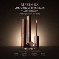 Crayon à lèvres MRSIMBA Watery Glow 3g, teinte Thé au lait cannelle, maquillage quotidien naturel pour le bureau, couleur intense, fini nude transparent, texture lisse