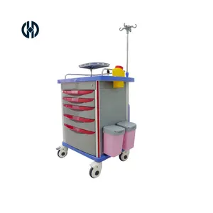 Bán buôn Tùy chỉnh công suất cao bệnh viện ABS khẩn cấp xe đẩy khẩn cấp giỏ hàng cho điều dưỡng sử dụng