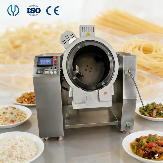 CE Fried Rice Frying Wok Stir Fry Cooking Machine with Sink Kitchen Restaurant Rotating Pot Robot Chef Cooker Equipment