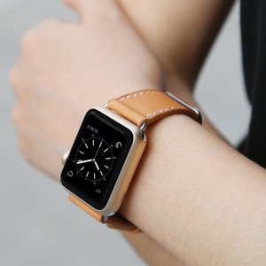Marge Plus compatibile con cinturino Apple Watch 42mm 44mm, cinturino di ricambio in vera pelle compatibile con cinturino Apple Watch - Product Image 1