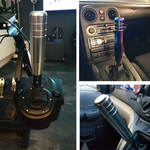 Poignée de levier de vitesses de course en alliage d'aluminium Mrhello 129 mm universelle pour voiture avec 3 adaptateurs - Product Image 4