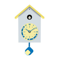 92244 pendule numérique balançoire oiseau coucou horloge murale en plastique avec affichage à aiguille conception à face unique pour salon