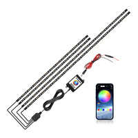 JINXIN LED RVB Barre lumineuse d'ambiance pour châssis de voiture Kits d'éclairage de dessous de caisse App Control Underglow Bande d'ambiance