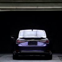 Vinyle Adhésif pour Voiture Gris Violet Métallisé Brillant en PET, Rouleau Complet 1,52x16M/5x55FT, Vente en Gros Directe Usine de Guangzhou, Autocollants pour Voiture