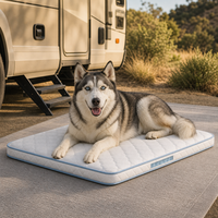 Matelas pour chien RV Awning Golden Hour avec fenêtre à couche visible, bords renforcés, coussin d'extérieur pour grands chiens