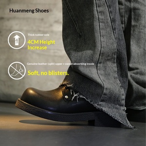 Sangseey Lovers <span class=keywords><strong>Derby</strong></span> Shoes Chaussures à lacets pour hommes et femmes en cuir véritable à <span class=keywords><strong>bout</strong></span> <span class=keywords><strong>rond</strong></span> et à tige basse pour bottes antidérapantes - Product Image 1