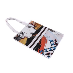Sacs de plage en toile de coton réutilisables, écologiques, imprimés par sublimation, en gros, pour la promotion - Product Image 1