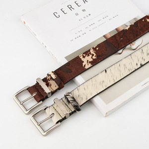 스팟 복고풍 성격 모든 일치 트렌드 유럽 미국 패션 합금 버클 꽃 색깔 소 숨기기 <span class=keywords><strong>3</strong></span>.5cm 캐주얼 벨트 - Product Image 3