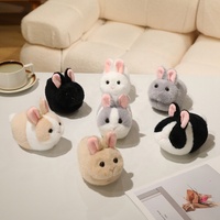 Vente en gros d'usine OEM ODM, ensemble de jouets en peluche lapin réaliste de haute qualité, en forme de boule, pour enfants, cadeau d'anniversaire, décoration de la maison