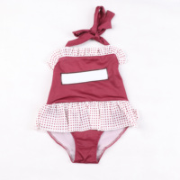 Traje de Baño de una Pieza para Niña, Modelo Bikini Coreano, Estampado Personalizado, Colores Brillantes