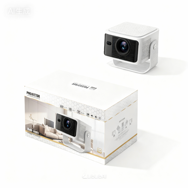 High Brightness Smart Mini Projector 500 ANSI 1080P Portable Projector GTV System Auto Focus for Home Theater