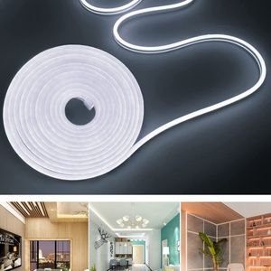 แถบไฟ LED ซิลิโคนนีออนแบบยืดหยุ่นสีเดียว ปรับความสว่างได้ สำหรับไลฟ์สด แสงสว่างรอบข้าง และกระจกแต่งหน้า - Product Image 5