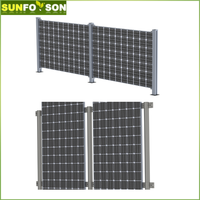 Support de clôture pour panneaux solaires verticaux, vente en gros, système de montage au sol en acier galvanisé à chaud personnalisé, SunRack SFS-FFB-01