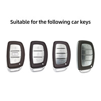 Housse de clé pour Hyundai Elantra, avec porte-clés compatible avec Hyundai Elantra Ioniq Sonata Tucson Elantra GT 2021 2020 2019