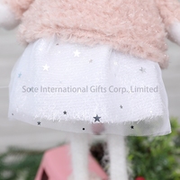 SOTE - Poupées roses mignonnes de 20 pouces, jouets en peluche assis, ensemble adorable garçon et fille, décoration intérieure pour Noël et la Saint-Valentin