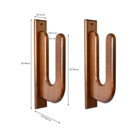 Support mural en bois personnalisé pour planche de surf, crochets en bois massif pour planche de surf, snowboard, paddle board et wakeboard