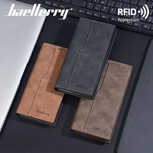 Baelerry Men's Long <b>Wallet</b> With Multiple Card Slots <b>RFID</b> Protection Business Casual Style Large Capacity Coin Purse - Product Image 1