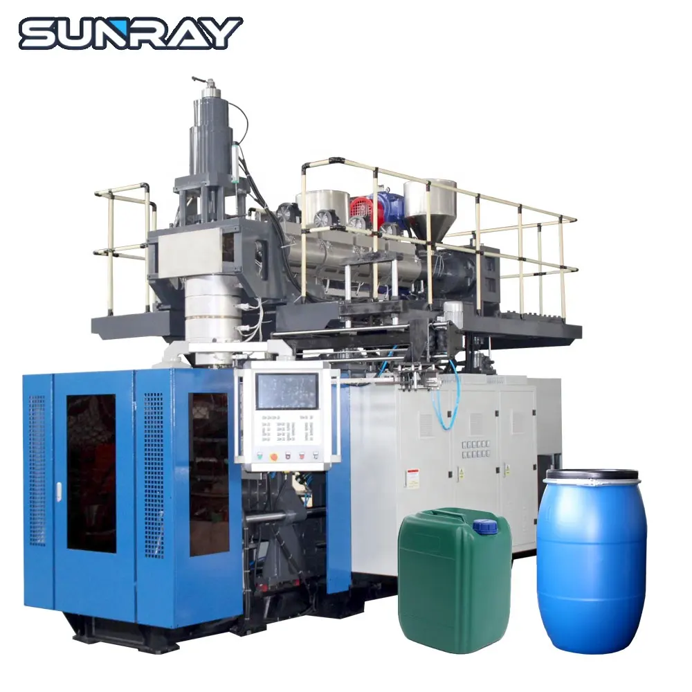 stacking jerry can blow molding machine for hdpe blue drum extrusion blow molding machine for plastic barrel making machine