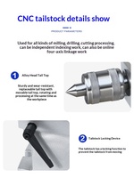 Contre-pointe manuelle pour centre d'usinage CNC, table rotative 4ème axe, tête d'indexage en fonte, contre-pointe rétractable et réglable 135/210