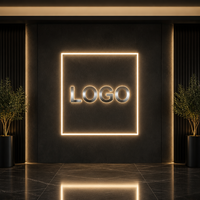 Enseigne lumineuse LED personnalisée avec logo 3D, lettres en relief rétroéclairées pour extérieur, devanture de magasin, commerce, enseigne murale