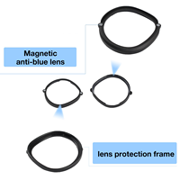 Lentille de prescription magnétique anti-lumière bleue Ficep VR pour cadre de lentille Quest 2, clip de démontage rapide, accessoires VR