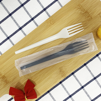 Ensemble de couverts jetables en CPLA pour le camping, avec cuillère, fourchette et couteau, pour les mariages et l'utilisation en cuisine