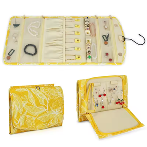 กระเป๋าเก็บเครื่องประดับแบบพับได้ กันน้ำ น้ำหนักเบา สำหรับเดินทาง พร้อมซิปและโลโก้สั่งทำพิเศษ มีตะขอแขวน - Product Image 2