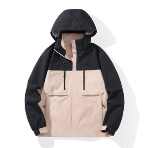 Men's Windproof <b>Waterproof</b> Breathable Single Layer <b>Jacket</b> With Hood For Spring Autumn Outdoor Wear - Product Image 2