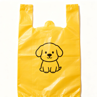 Sac en plastique imprimé jaune sur mesure, motif animal uni, fourni directement par l'usine pour l'emballage de détail