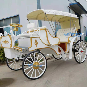Charrette de tourisme Victoria, charrette électrique blanche pour mariage, charrette de tourisme personnalisée, charrette tirée par des chevaux à bas prix, fabriquée en Chine - Product Image 5