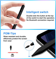 REXIAO Lápiz Activo Metálico Tipo-C con Rechazo de Palma para iPad 6/7/8/9/10/11/A16 Air 3/4/5/M2/M3/M4 Mini 5/6 Pro 11/12.9/M4/5