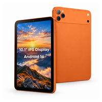 Tablette PC 10,1 pouces Android 16 GMS, double caméra 2MP 5MP, 12 Go + 512 Go de stockage, processeur octa-core, batterie 5000 mAh, tablette professionnelle avec étui
