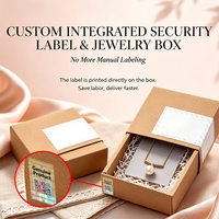 Boîte cadeau en gros pour pendentifs avec code QR, étiquette anti-contrefaçon, emballage de luxe personnalisé pour bijoux, logo OEM de marque