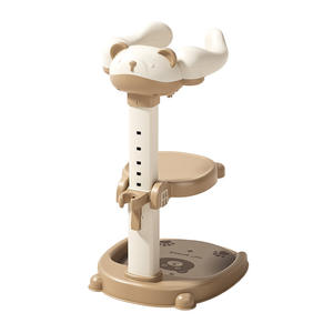 Support de bain pour bébé en forme d'ours, siège antidérapant réglable pour 0 à 12 mois, support de douche multifonctionnel en matériau TPE - Product Image 3